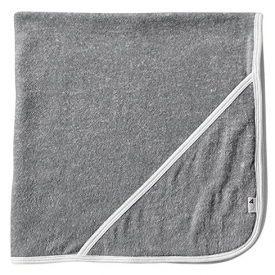 Burt’s Bees Baby – Infant Single Ply Hooded Towel, 100% Organic Cotton (Heather Grey)