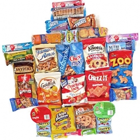 Snack Pack Cookies Crackers Variety Assortment Care Package Bulk Sampler Bars Snacks (30 Count)