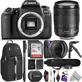 Canon EOS 77D DSLR Camera with 18-135mm USM Lens w/ Advanced Photo and Travel Bundle