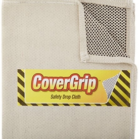 CoverGrip 35408 Quick Drop 8 Oz Canvas SAFETY Drop Cloth, 3.5′ x 4′