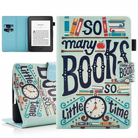 Kindle Paperwhite 3/2/1 Case, Dteck Flip Folio Cute Cartoon Smart Stand Case with [Auto Sleep/Wake] Synthetic Leather Magentic Wallet Cover for Amazon Kindle Paperwhite-Books