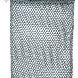 Mesh Stuff Bag – 15” x 22” – Durable Mesh Bag with Sliding Drawstring Cord Lock Closure. Great for Washing Delicates, Rinsing Beach Toys, Seashell Collecting or Scout Mess Bags. (Grey)