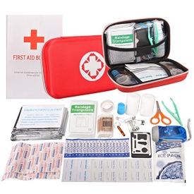 First Aid Kit Portable Waterproof 102 Pack Necessary Hospital Grade Medical Supplies for Emergency Survival Situations Oziral Medical Kit Case for Home, Outdoors, Car, Camping, Workplace, Sports