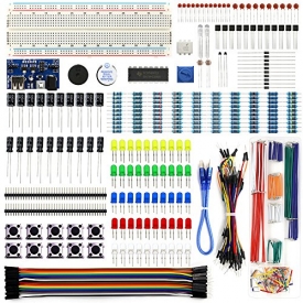 Electronics Component Fun Kit w/ Power Supply Module, Jumper Wire, 830 tie-points Breadboard, Precision Potentiometer ,Resistor for Arduino, Raspberry Pi, STM32