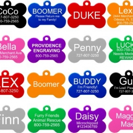 Providence Engraving Aluminum Pet ID Tags for Cat and Dog