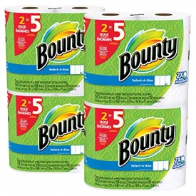Bounty Select-a-Size Paper Towels, White, Huge Roll, 8 Count