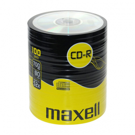 Maxell Blank CD-R 80 MINS Recordable Discs – Value Pack of 100