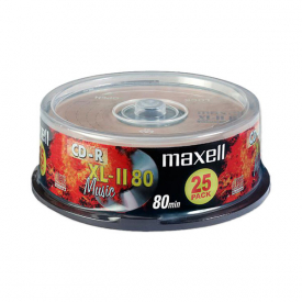 Maxell CD-R 80 mins XL-II 80 Digital Audio Music CD – Spindle Pack of 25