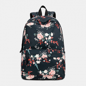 Women Floral Waterproof Casual Backpack School Bag