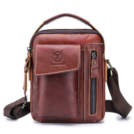 Bullcaptain Genuine Leather Business Messenger Bag