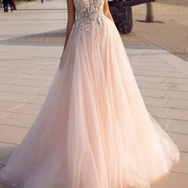 A-Line V Neck Plus Size Boho Wedding Dress With Sleeves