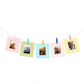 Fuji Instax Mini Paper Card Banner with Pegs and String by Fujifilm – 10 Pack
