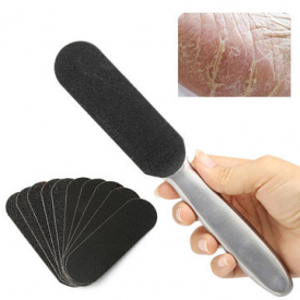 Stainless Steel Foot File Dead Skin Remover Cuticle Callus Rasp Sandpapers Pedicure Tool