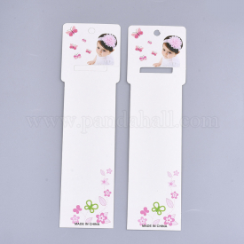 Cardboard Display Cards, Used For Necklace, Bracelet, Rectangle, Ivory, 20×5.5cm