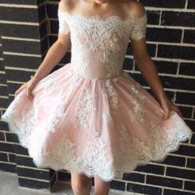 Pink Homecoming Dress Short Black Prom Dresses 2020
