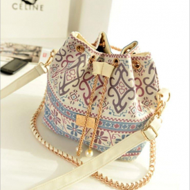 Women Stylish Canvas Bucket Bag Shoulder Bag Crossbody Bag