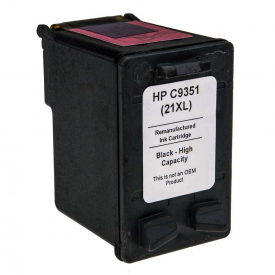 Non-OEM Remanufactured C9351 Black Ink Cartridge (No.21XL) for HP