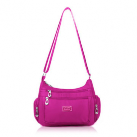 Woman Multi- Zipper Crossbody Bag Shoulder Bag Waterproof Tote Bag