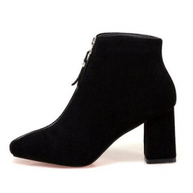 Solid Color High Heel Boots