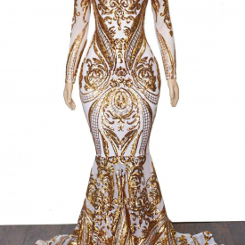 Chic High Neck Long Elegant Red Ball Gown Prom Dress