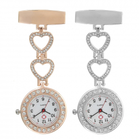 Luxury Stainless Steel Crystal Heart Dial Quartz Watches