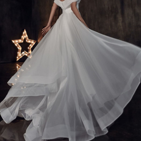 A-Line Modest Plus Size Wedding Dresses With Sleeves