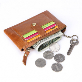 RFID Men Women Genuine Leather Vintage Multifunction Wallet