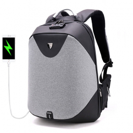 Men Antitheft Backpack with Costoms Lock & USB Charging Port