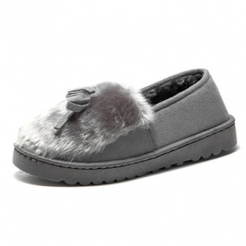 Warm Fur Lining Suede Loafers