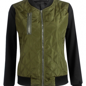 Splicing Zipper Casual Jacket