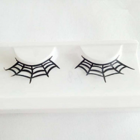 1 Pair Art Paper Cutting False Eyelashes Spider Halloween Party Makeup