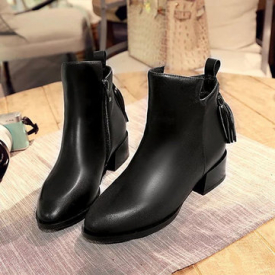 Calfskin Leather Black Boots