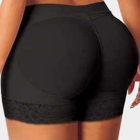 Black Body Shaper Lingeries With Lace Trim