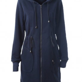 Solid Hooded Coat