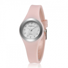 REBIRTH RE091 Casual Style Silicone Soft Band Women Watch