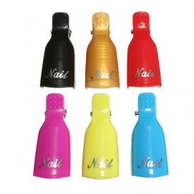 5Pcs Plastic Nail Art Soak Off Cap Clip UV Gel Polish Remover Wrap Clip Tool