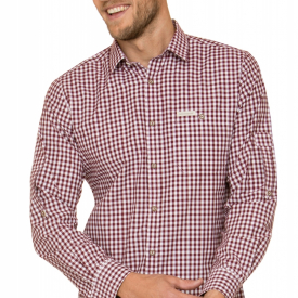 German traditional shirt CAMPOS3 bordeaux