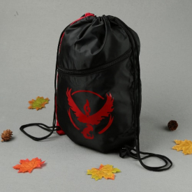 New Unisex Nylon Drawstring Bag Backpack Water Proof Zipper Contrast Color Print Large Capacity Casual Pouch Bag