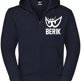 Berik Classic Z Zip Hoodie, white-blue, Size 2XL, white-blue, Size 2XL
