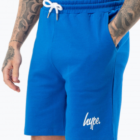 Hype Blue Script Mens Shorts | Size X-Large