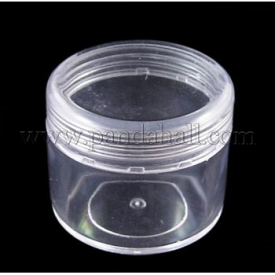 Plastic Bead Containers, Round, about 3.9cm in diameter, 3.3cm high
