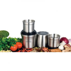 Revel Wet ‘N Dry Grinder with Two Separate Bowls – Stainless Steel