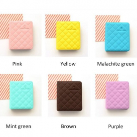 Standard 3in Centerfold Photo Album Card Bag PU 36 Pockets Albums Photos Storage Case Macaron Memory Souvenir