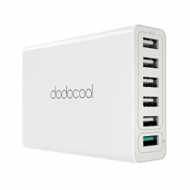 dodocool 58w 6 Ports USB Charging Station with Qualcomm Quick Charge 3.0 Port & 5 USB Ports