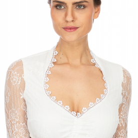 Traditional dirndl blouse ELENA-CHRISTINA offwhite