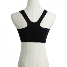 New Fashion Women Sports Bra Push Up Zipper Wireless Padding Fitness Stretch Breathable Yoga Gym Underwear Vest