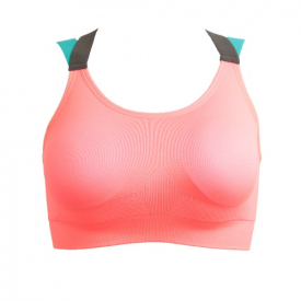 Women Sports Bra Wide Cross Strap Elastic Contrast Color Breathable Padded Wireless Yoga Fitness Workout Tank Bra Brassiere