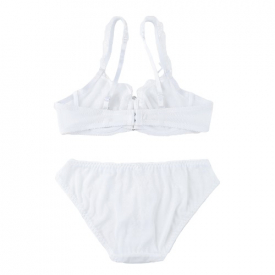 New Sexy Women Sheer Lace Bra Set Underwire Push Up Bralette Briefs Bottom Underwear Lingerie Suits