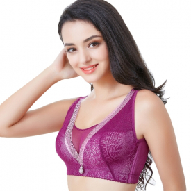 Sexy Women Lace Bra Plus Size 3/4 Cup Push Up Bra Brassiere Padded Large Cup Underwear