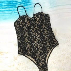 New Sexy Women Lace One Piece Swimsuit Swimwear Underwire Bathing Suit Beachwear Monokini